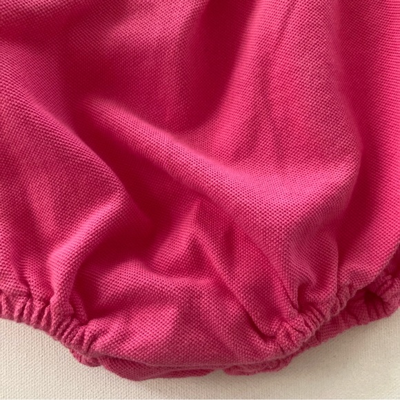Ralph Lauren 6 Months Baby Girl Pink Polo Romper - Picture 4 of 6